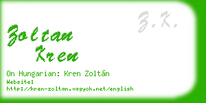 zoltan kren business card