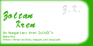 zoltan kren business card